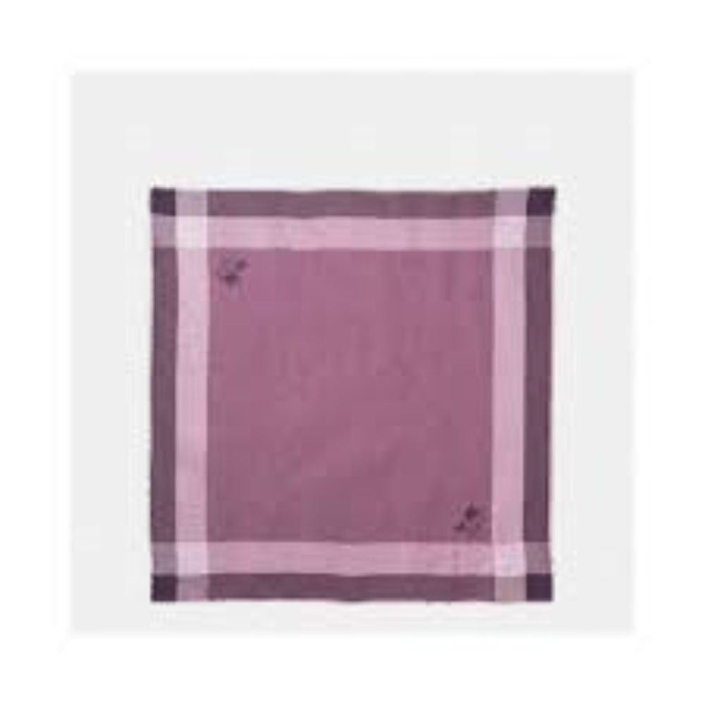 Coach Windowpane Challis Purple Scarf